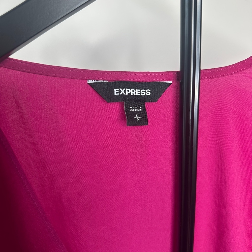 Express Vibrant Pink Blouse SMALL - Picture 4 of 4